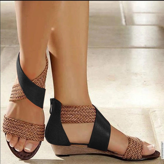 Sarcov - Elegant Wedge Heel Sandals